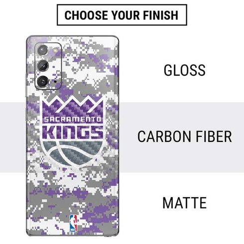 NBA Sacramento Kings Purple Digi Camo Galaxy Note20 5G Skin